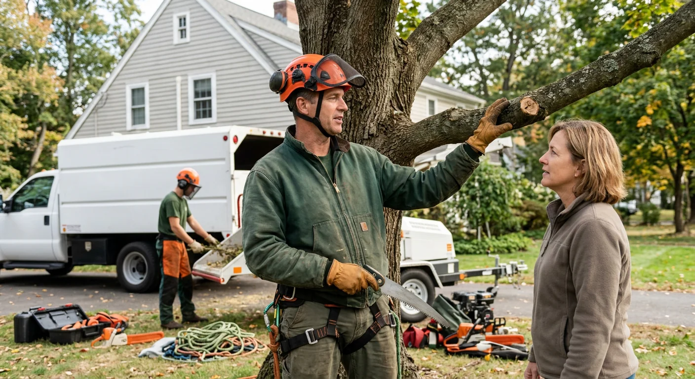 Stump grinder reducing a hardwood stump below grade in a residential yard